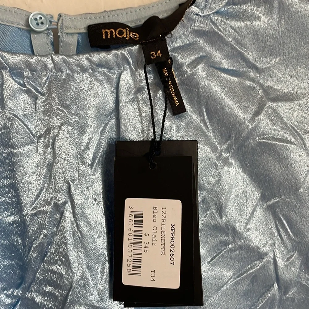 MAJE | Sheath dresses Blue Clair Dress | size 34 - Picture 8 of 11